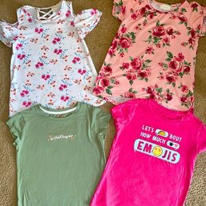 Bundle Size M 7/8 girl T-shirt’s ! 9 tops total.